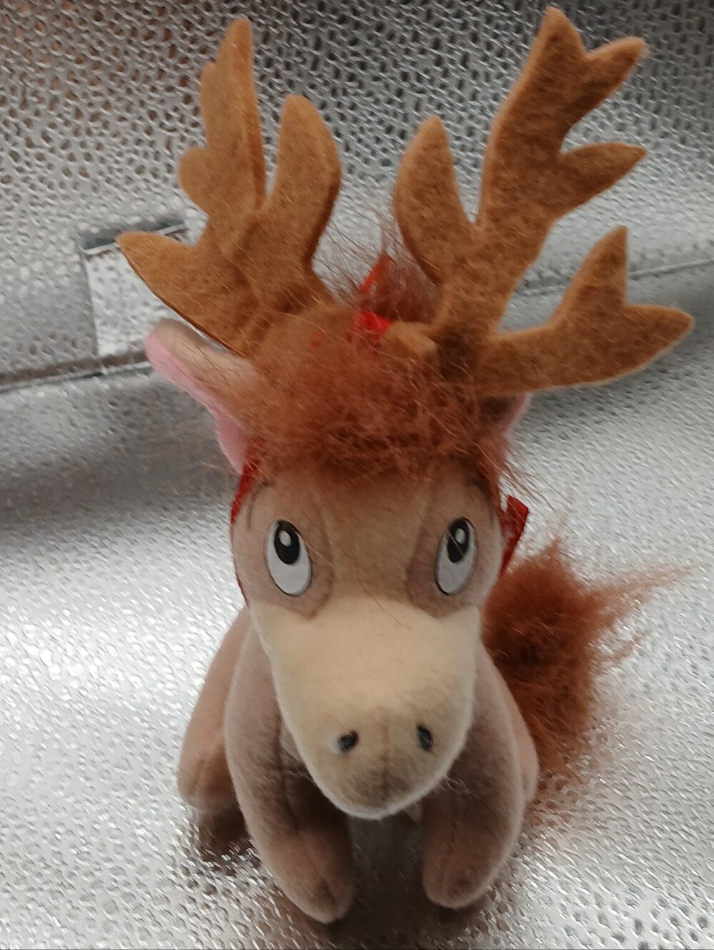 Vintage 1997 Annabelle's Wish Reindeer Calf Plush 5" Christmas Tree Ornament Toy